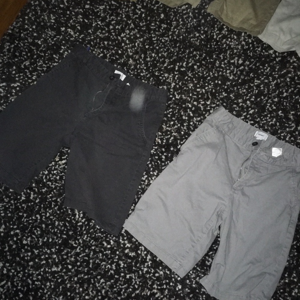 Grey and black old navy shorts